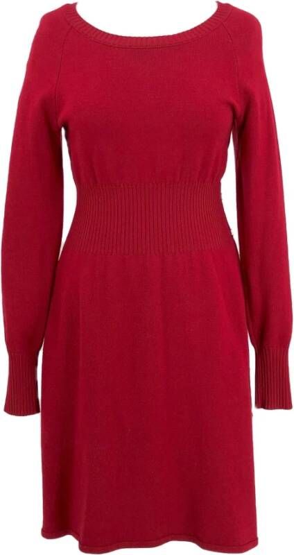 Chanel Vintage Tweedehands jurk Rood Dames
