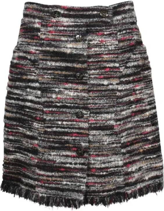 Chanel Vintage Tweedehands Knielange Rok Meerkleurig Dames