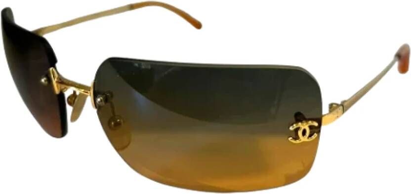 Chanel Vintage Tweedehands Multikleur Metalen Zonnebril Model 4017 Meerkleurig Dames