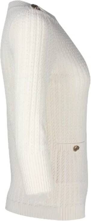 Chanel Vintage Tweedehands Naakt Katoenen Chanel Trui Beige Dames