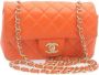 Chanel Vintage Tweedehands Oranje Leren Chanel Flap Tas Oranje Dames - Thumbnail 1
