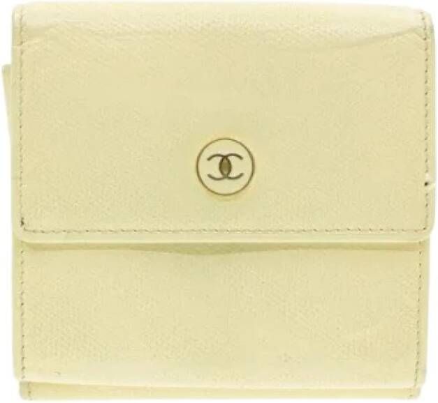 Chanel Vintage Tweedehands portemonnees Beige Dames