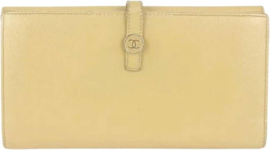 Chanel Vintage Tweedehands portemonnees Beige Dames
