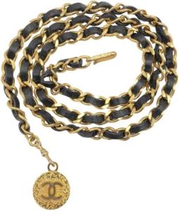 Chanel Vintage Tweedehands riem Geel Dames