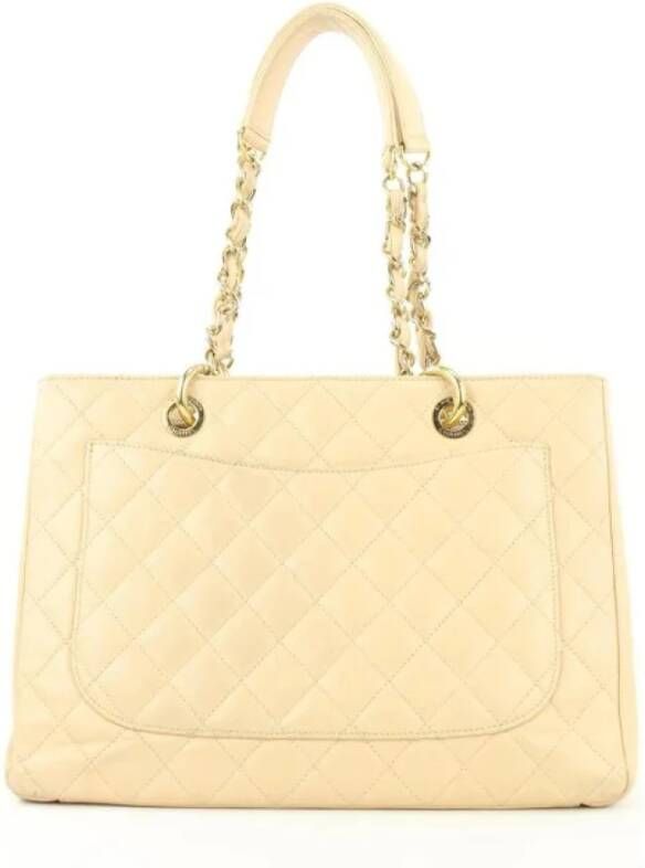 Chanel Vintage Tweedehands Schoudertas Beige Dames
