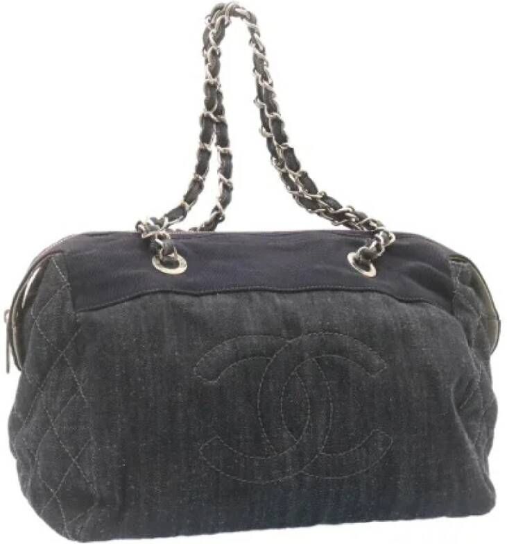 Chanel Vintage Tweedehands schoudertas Blauw Dames