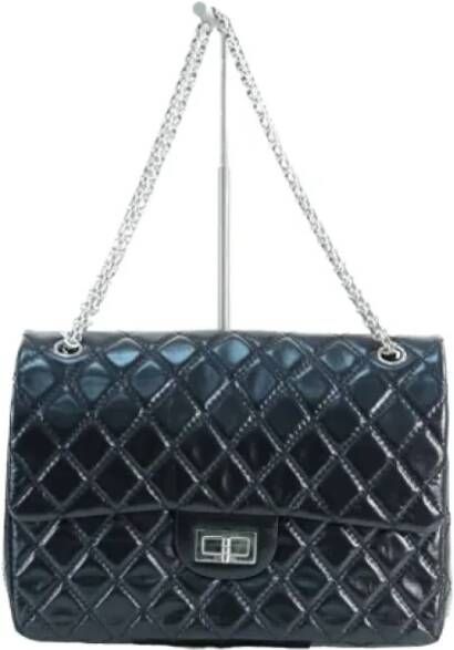 Chanel Vintage Tweedehands Schoudertas Chanel 2.55 Timeless Classic Zwart Dames