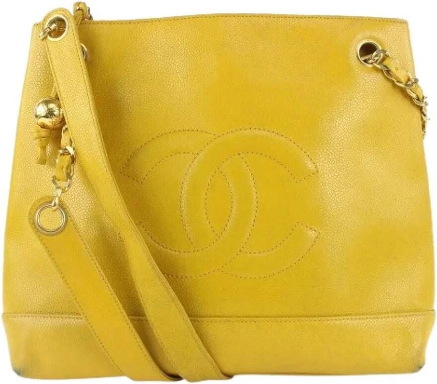 Chanel Vintage Tweedehands Schoudertas Yellow Dames
