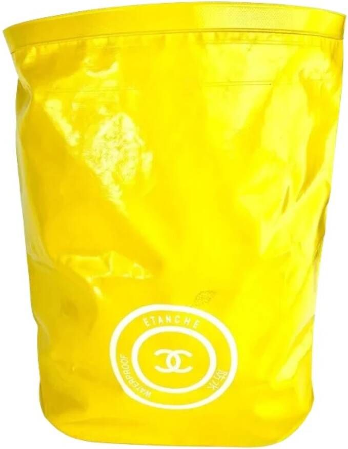 Chanel Vintage Tweedehands Schoudertas Goede Staat Yellow Dames