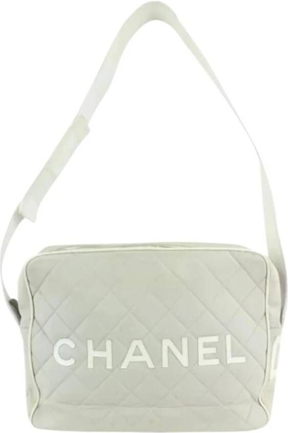 Chanel Vintage Tweedehands Schoudertas Grijs Dames