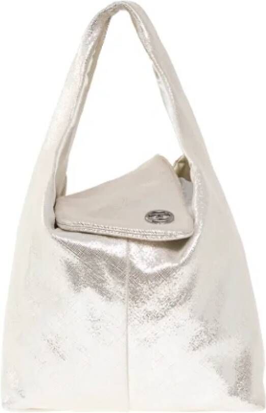 Chanel Vintage Tweedehands schoudertas Grijs Dames