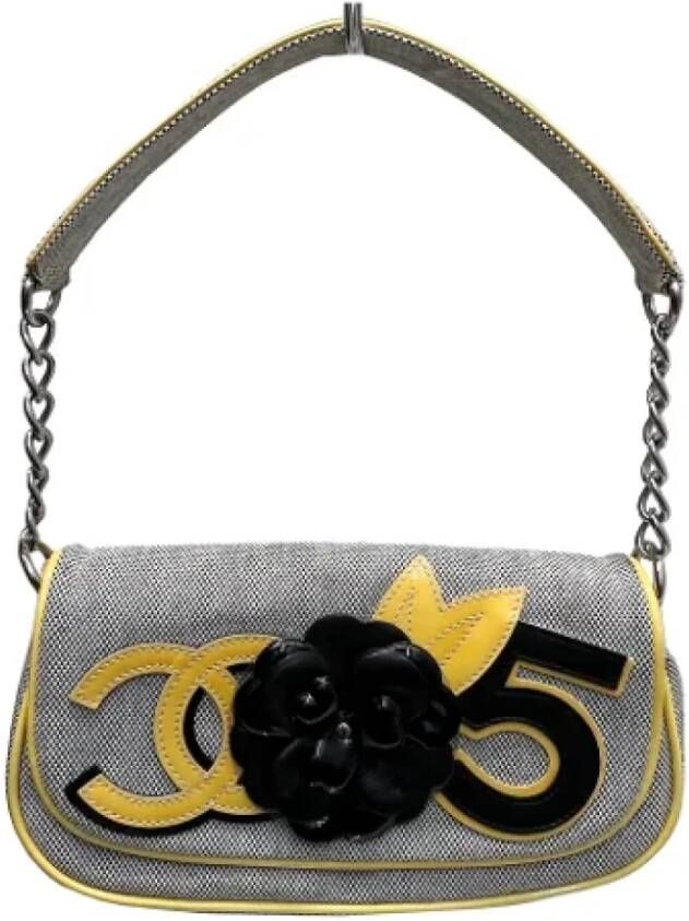 Chanel Vintage Tweedehands schoudertas Grijs Dames