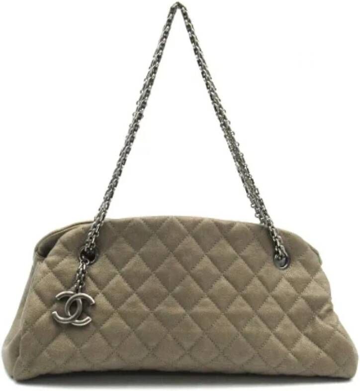 Chanel Vintage Tweedehands schoudertas Groen Dames