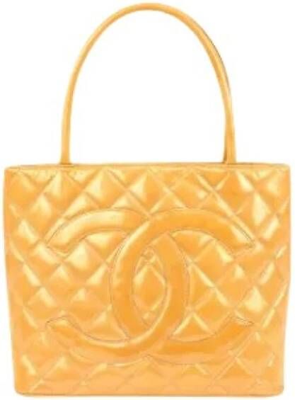 Chanel Vintage Tweedehands Schoudertas Oranje Dames