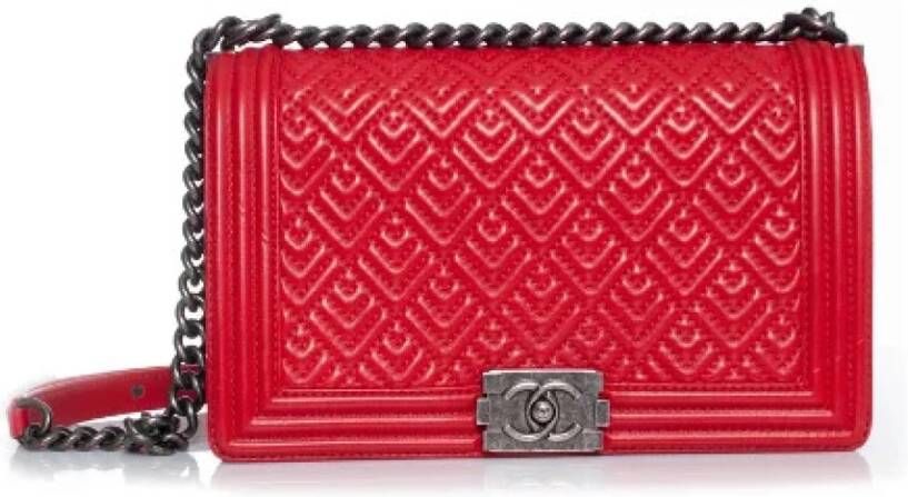 Chanel Vintage Tweedehands schoudertas Rood Dames