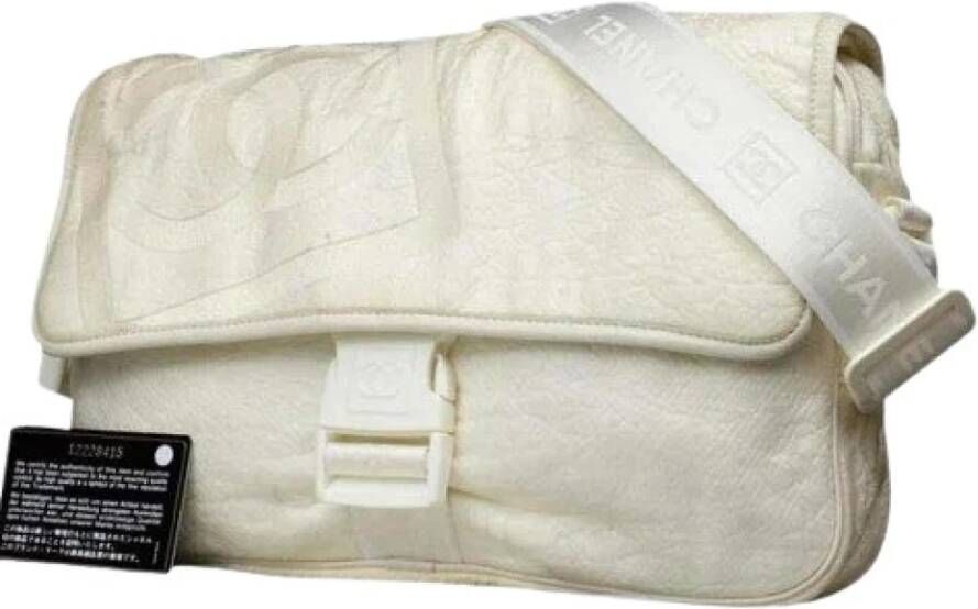 Chanel Vintage Tweedehands schoudertas White Dames