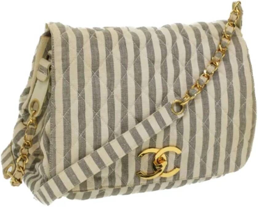 Chanel Vintage Tweedehands schoudertas Wit Dames