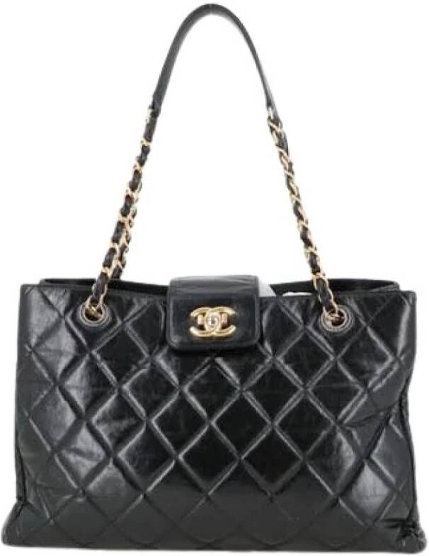 Chanel Vintage Tweedehands schoudertas Zwart Dames
