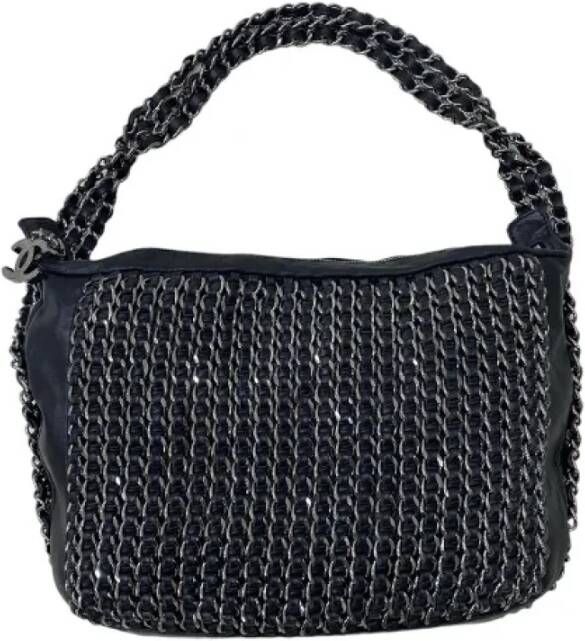 Chanel Vintage Tweedehands schoudertas Zwart Dames