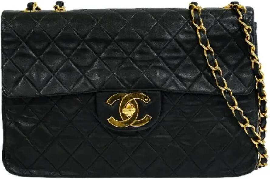 Chanel Vintage Tweedehands schoudertas Zwart Dames
