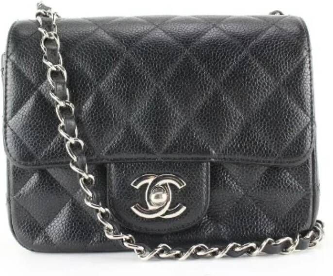 Chanel Vintage Tweedehands Schoudertas Zwart Dames