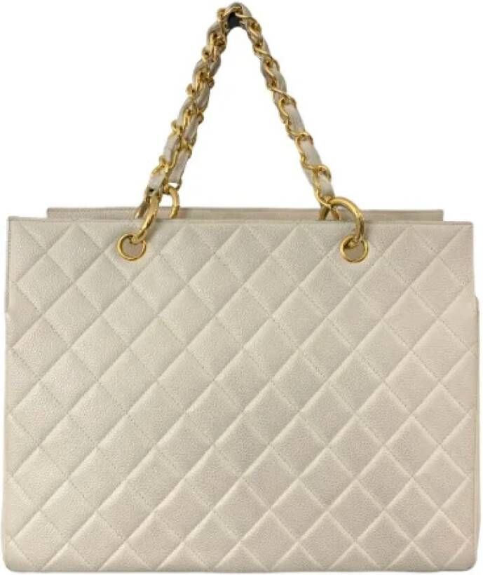 Chanel Vintage Tweedehands tas Beige Dames