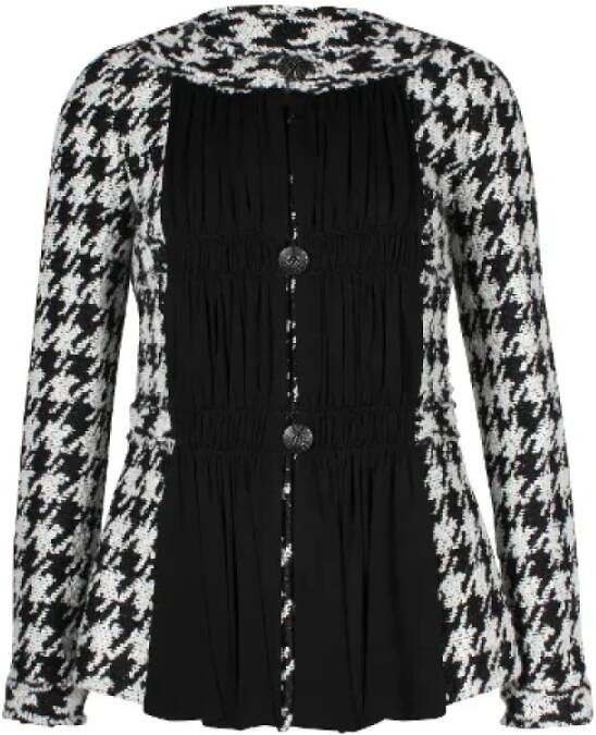 Chanel Vintage Tweedehands Zwarte Chanel Jas Zwart Dames