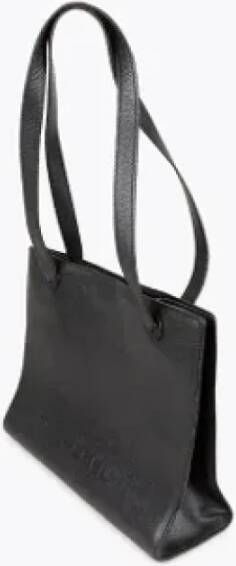 Chanel Vintage Tweedehands Zwarte Leren Chanel Tote Zwart Dames