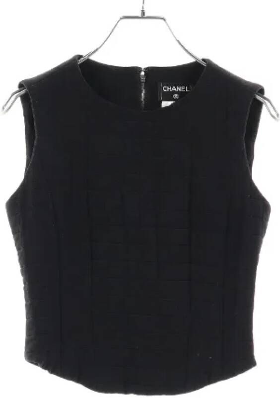 Chanel Vintage Tweedehands Zwarte Stoffen Chanel Top Zwart Dames