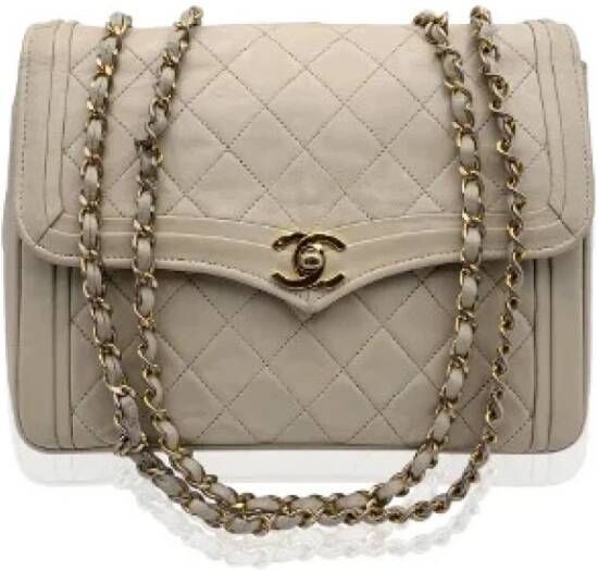 Chanel Vintage Voldoende lederen Chanel-bags Beige Dames