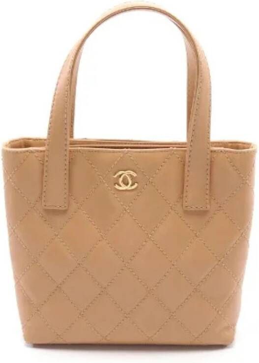 Chanel Vintage Voldoende lederen Chanel-bags Beige Dames
