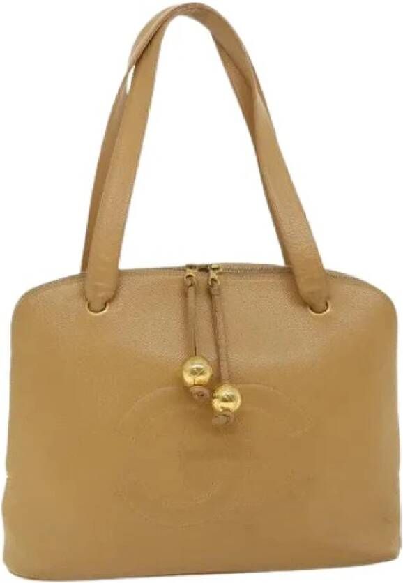 Chanel Vintage Voldoende lederen Chanel-bags Beige Dames
