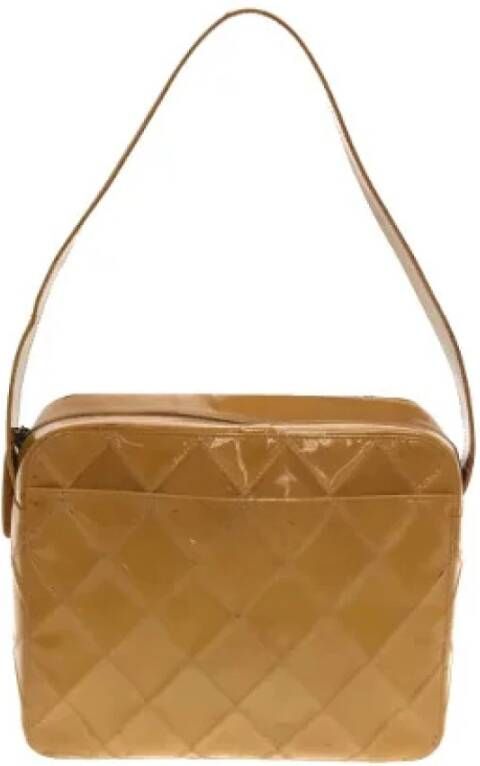 Chanel Vintage Voldoende lederen Chanel-bags Geel Dames