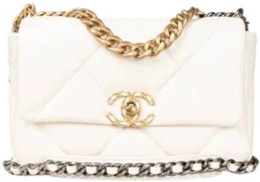 Chanel Vintage Voldoende lederen Chanel-bags Wit Dames