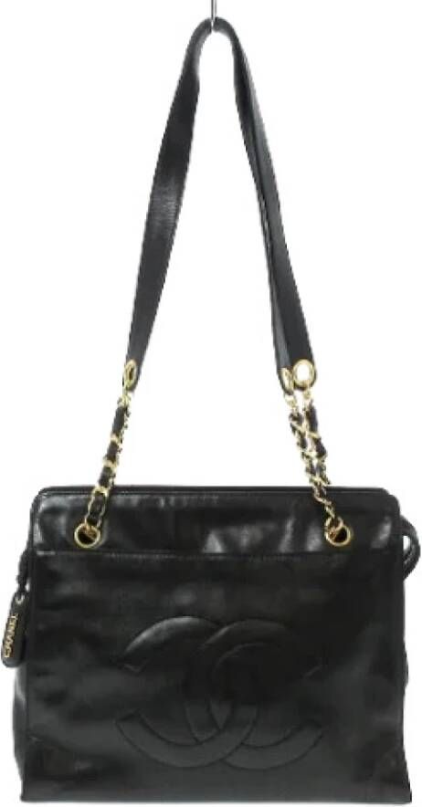 Chanel Vintage Voldoende lederen Chanel-bags Zwart Dames