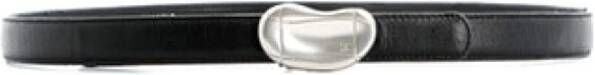 Chanel Vintage Voldoende lederen riem Zwart Dames