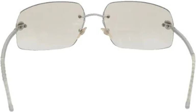 Chanel Vintage Voldoende plastic sungles Grijs Dames