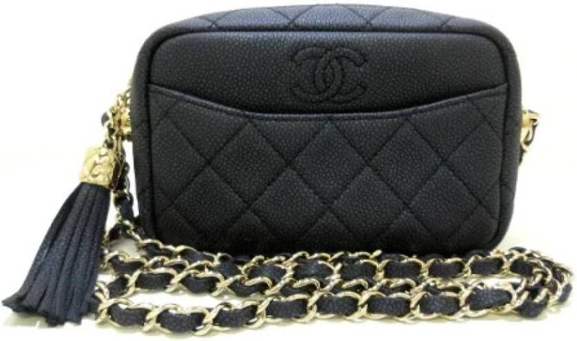 Chanel Vintage Voldoende schoudertassen Zwart Dames