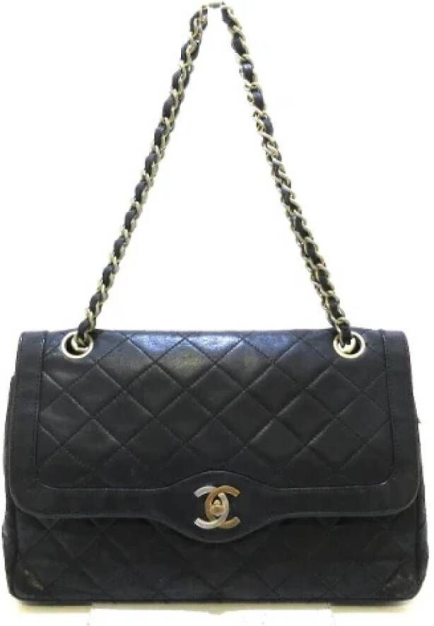 Chanel Vintage Voldoende schoudertassen Zwart Dames