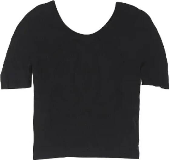 Chanel Vintage Zwarte Nylon Chanel Top Zwart Dames