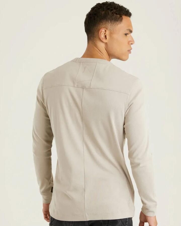CHASIN' regular fit longsleeve HELY met logo light grey - Foto 2