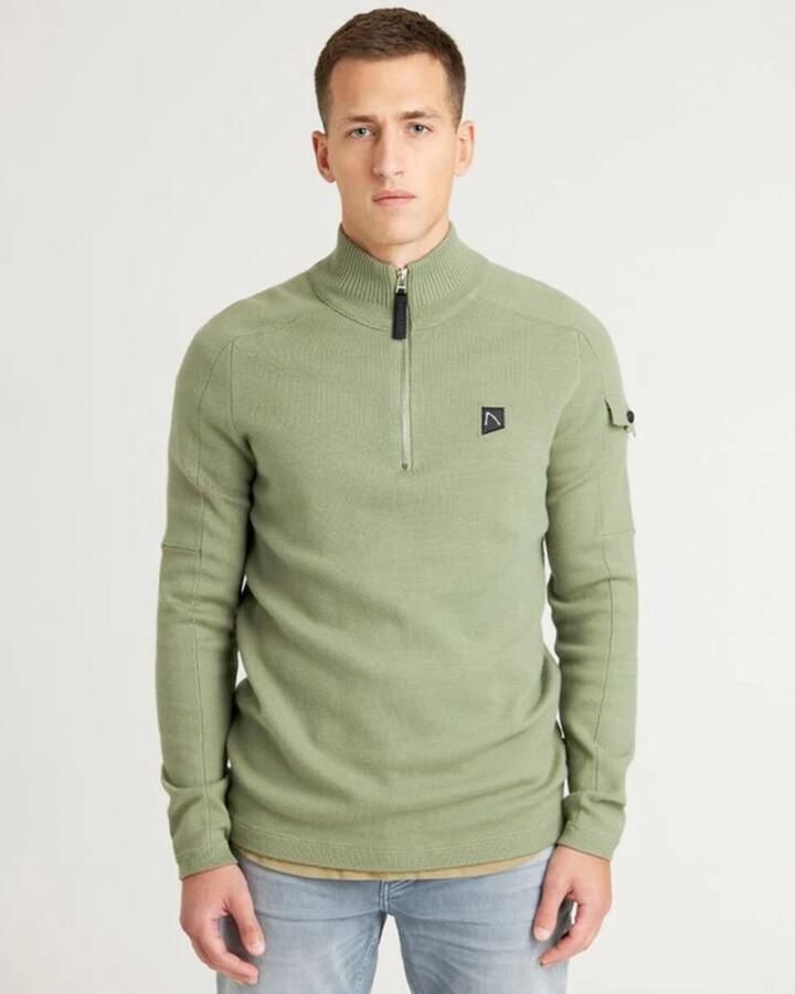 Chasin Stijlvolle Oscar Half Zip Vest Green Heren - Foto 3