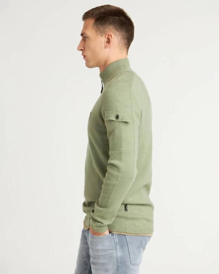 Chasin Stijlvolle Oscar Half Zip Vest Green Heren - Foto 4