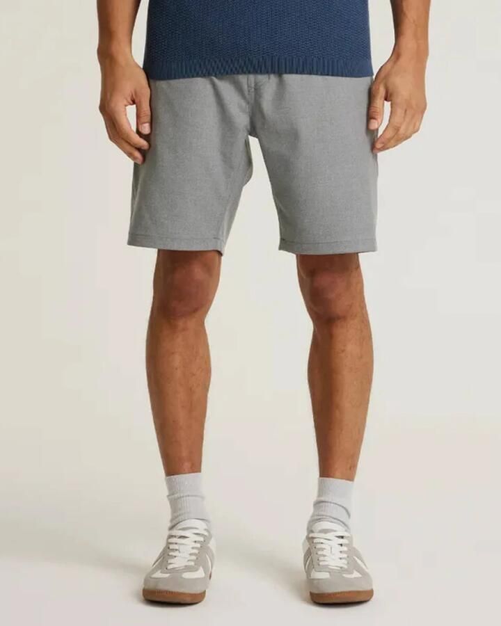 Chasin Stone Washed Denim Shorts Gray Heren - Foto 4