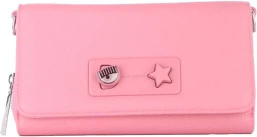 Chiara Ferragni Collection Roze Portemonnee met Oog- en Sterrenmotief Pink Dames