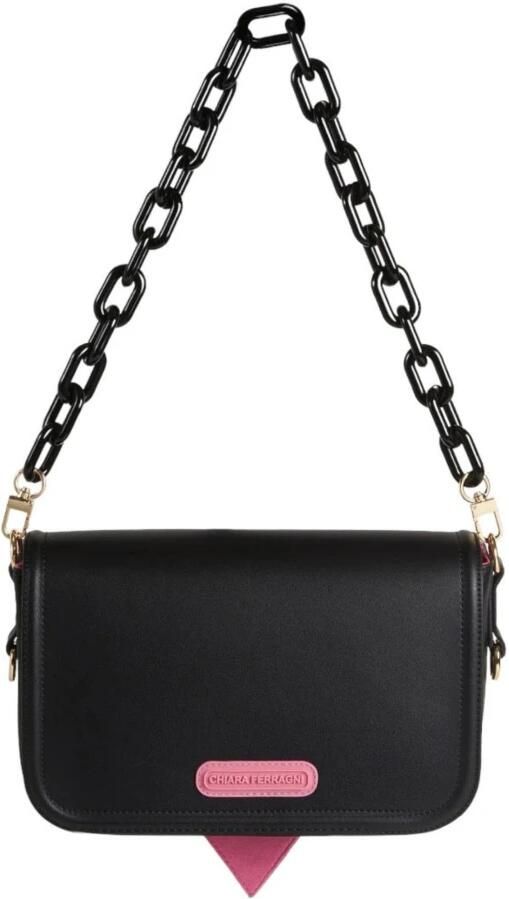 Chiara Ferragni Collection Zwarte schoudertas van imitatieleer met Eyelike-logo Black Dames - Foto 4
