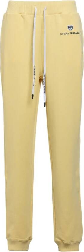 Chiara Ferragni Collection Broek 131 logo clic Geel Dames
