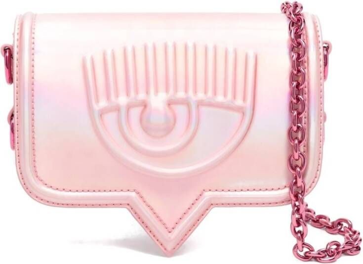 Chiara Ferragni Collection Chiara Ferragni Eyelike Mirror Small Pink Crossbody BAG Roze Dames