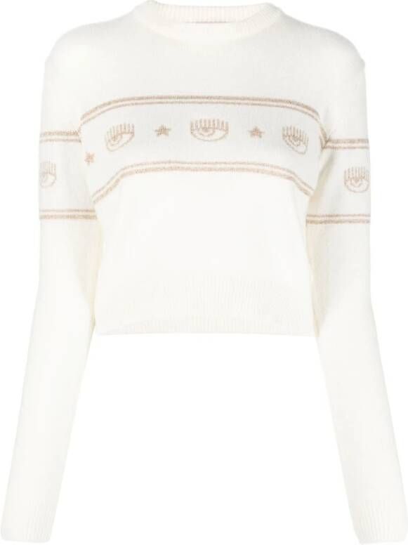 Chiara Ferragni Collection Chiara Ferragni Sweaters Cream Beige Dames