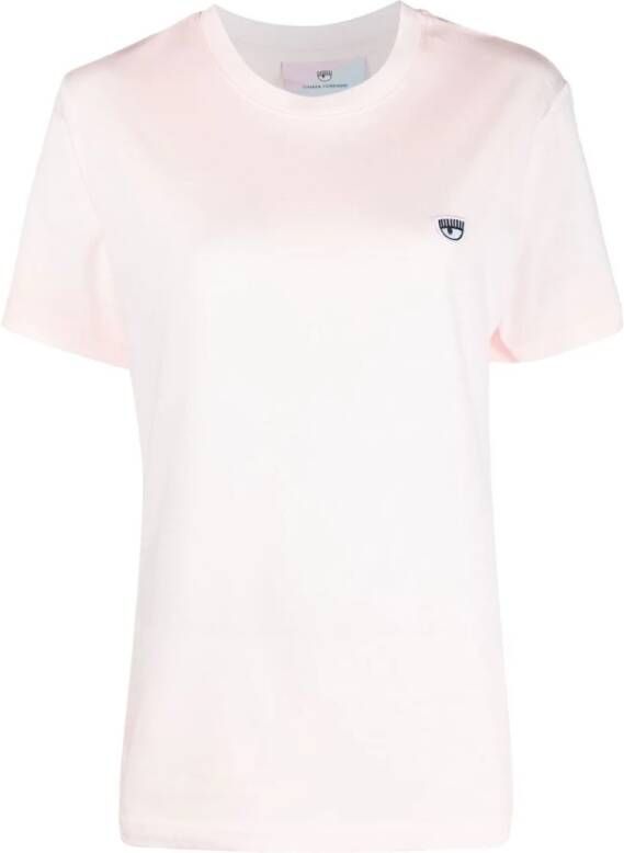 Chiara Ferragni Collection T-shirt 610 Logo Classic Fade Jersey 175 CO Pink Dames